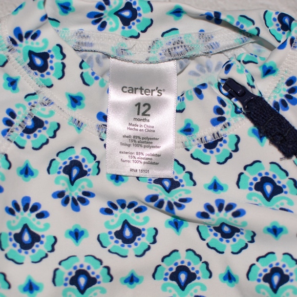 Carter's Girl's Long Sleeve Swim Top - Picture 4 of 4